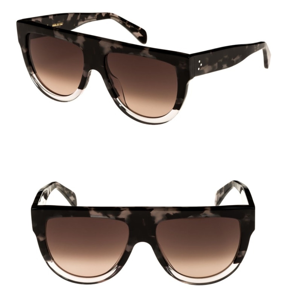 Celine Flattop Sunglasses Grey Tortoise